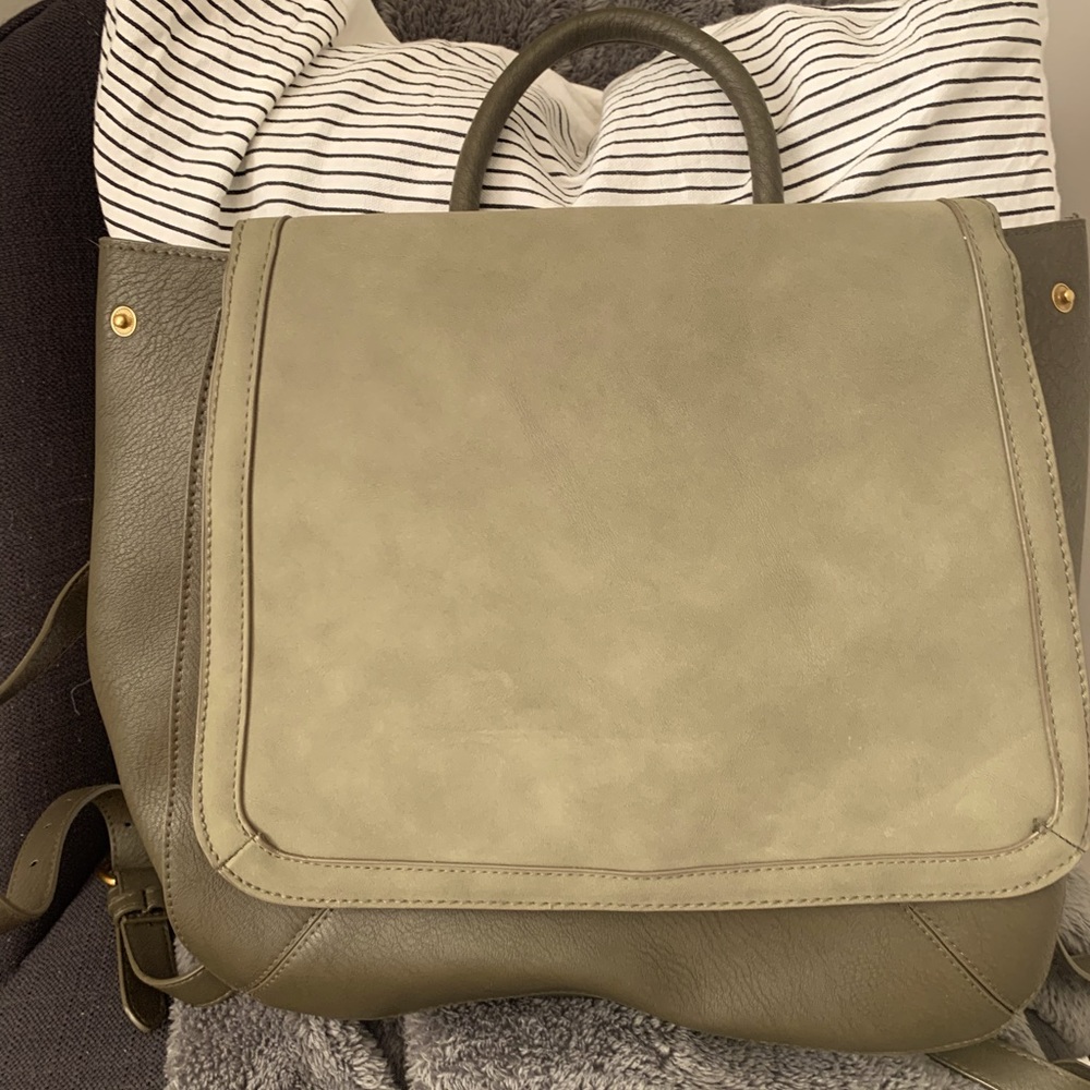 Casual Olive Backpack Purse